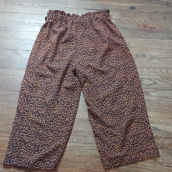 9 For $10 M&M  Animal Print Wide Leg Jumpsuit in Brown and Black - Picture 6 of 6